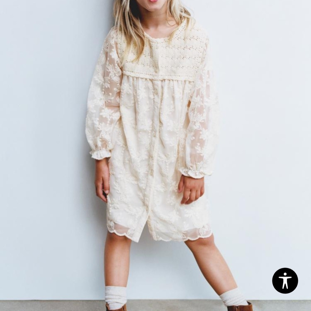 Lace Easter Dress - Cream